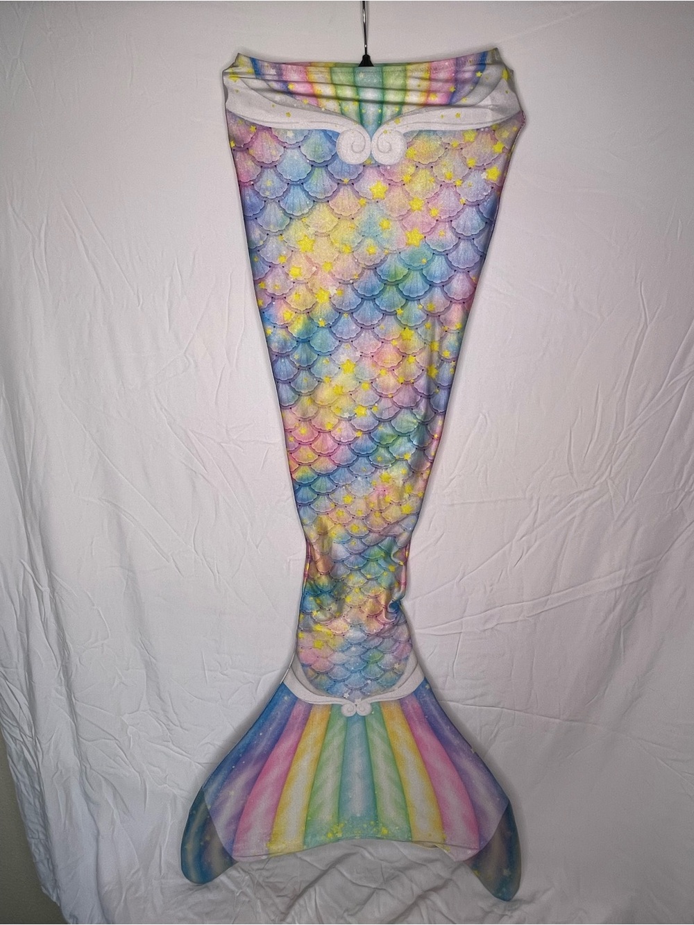 Fin Fun Monofin Jr. and matching pastel rainbow mermaid tail set